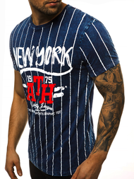 Camiseta de hombre azul marino OZONEE HFM/017