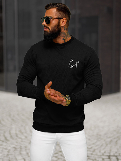 Sudadera de hombre negra OZONEE O/P2031