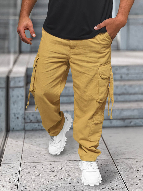 Pantalón de hombre beige oscuro OZONEE O/E9838H
