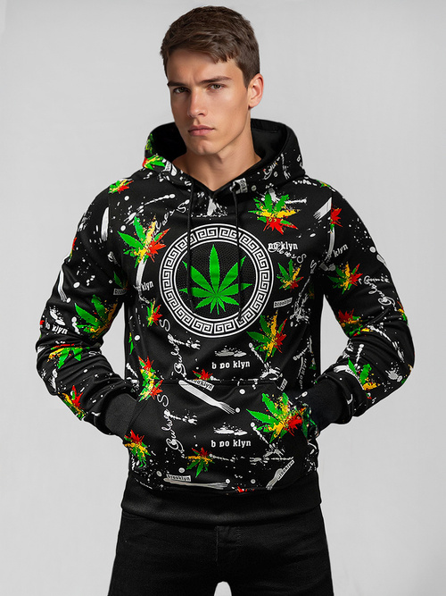 Sudadera de hombre negra OZONEE O/B269
