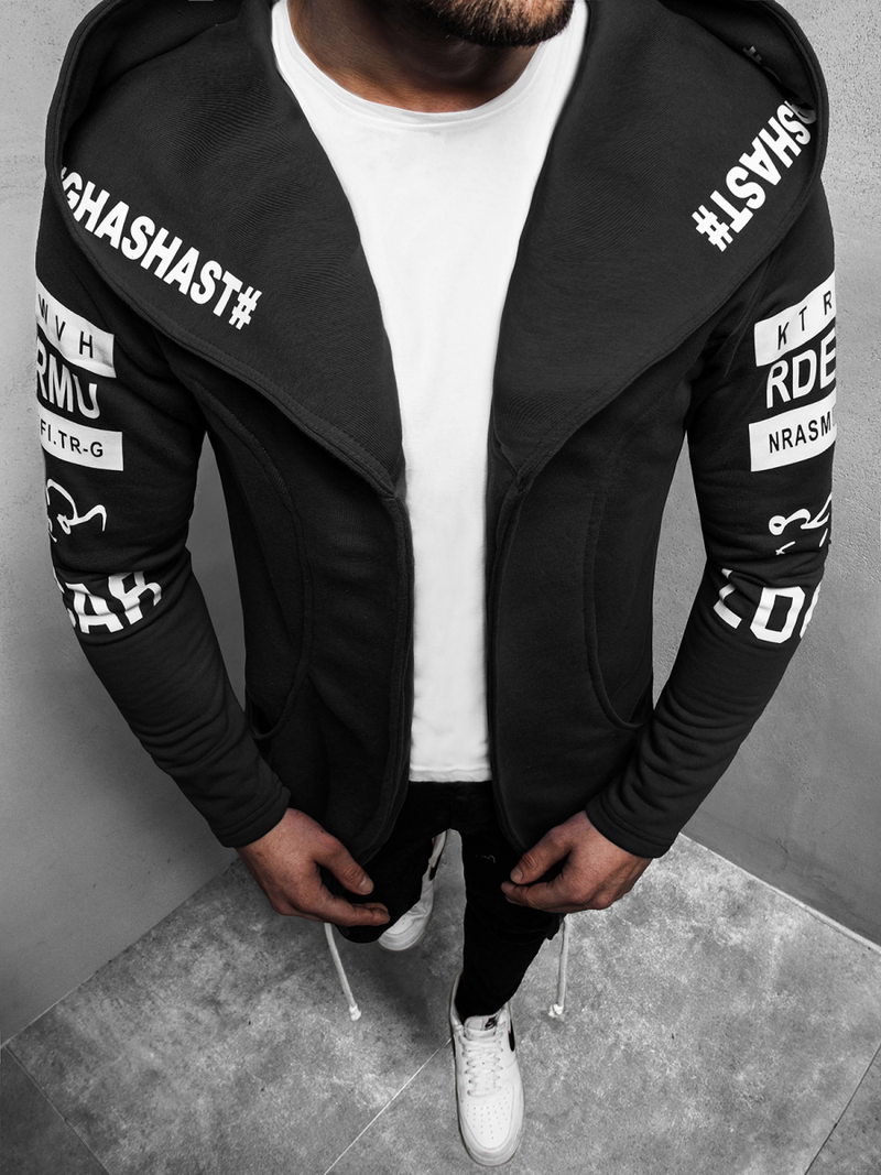 Sudadera de hombre negra OZONEE A/11110Z