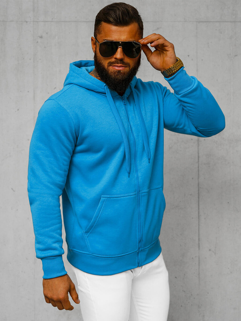 Sudadera de hombre azul OZONEE JS/2008Z