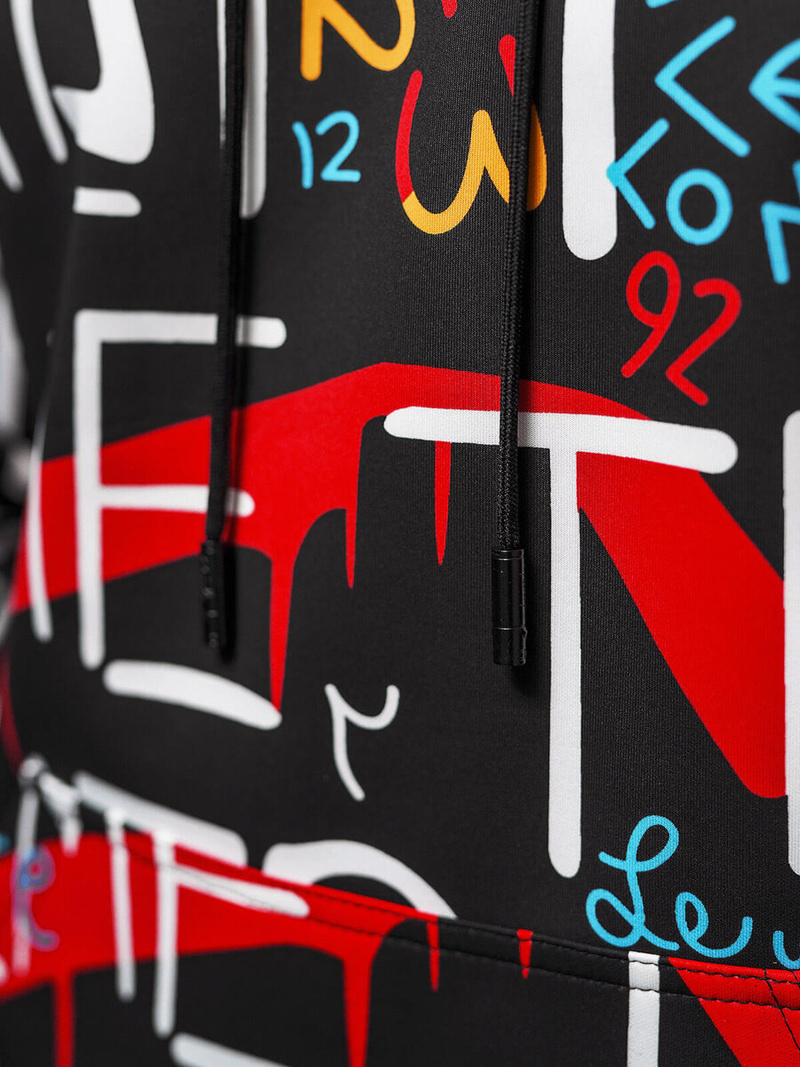 Sudadera de hombre negra OZONEE JS/8B1233/3