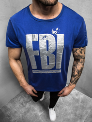 Camiseta de hombre azul OZONEE JS/SS100730Z