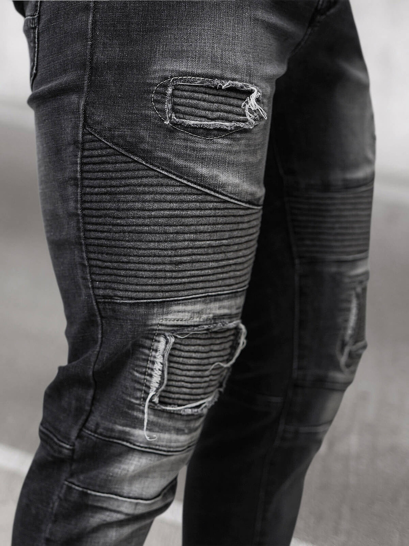 Vaqueros de hombre negras OZONEE NB/MP0142N