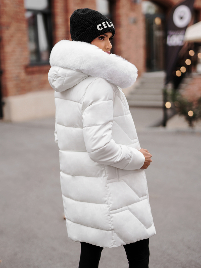 Chaqueta de mujer blanca OZONEE JS/16M9099/281