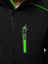 Chaqueta de hombre negra-verde OZONEE GE/12259
