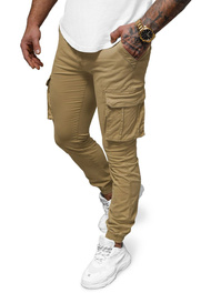 Pantalón chino jogger de hombre beige OZONEE NB/MP0202K