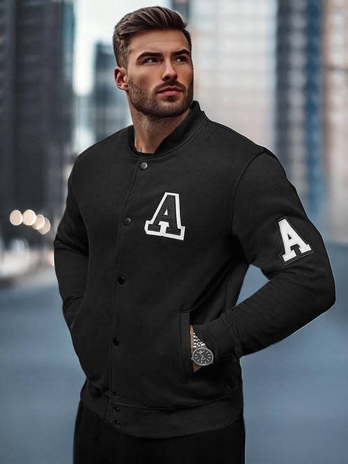 Sudadera de hombre negra OZONEE NB/MF2020Z
