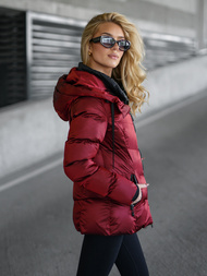 Chaqueta de mujer burdeos OZONEE JS/5M3316/1