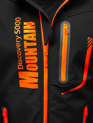 Chaqueta softshell de hombre negro y naranja OZONEE JS/HH026/1