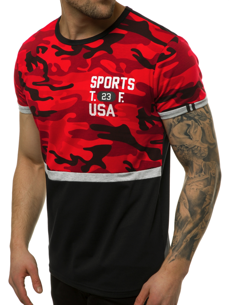 Camiseta de hombre roja OZONEE JS/SS10982