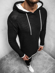 Sudadera de hombre negra OZONEE O/1252Z