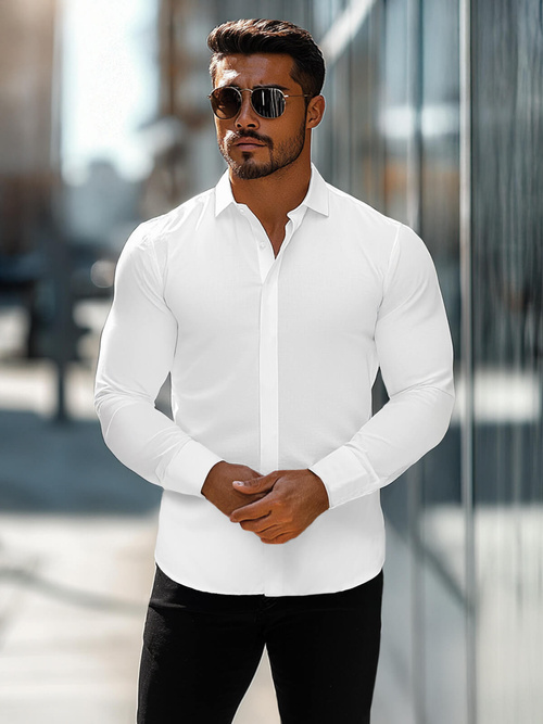 Camisa de hombre blanca OZONEE O/V76