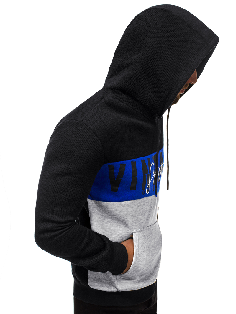 Sudadera de hombre amarillo negra OZONEE JS/KS1911Z