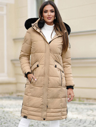 Chaqueta de mujer beige OZONEE O/W377Z