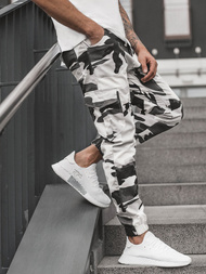 Pantalón jogger de hombre negro-blancos OZONEE A/404