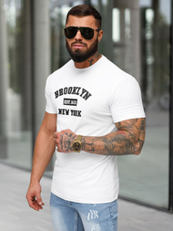 Camiseta de hombre blanco OZONEE NB/MT3134