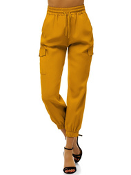 Pantalones jogger para mujer amarillo OZONEE O/HM003