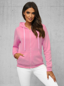 Sudadera de mujer rosa claro OZONEE JS/W03Z
