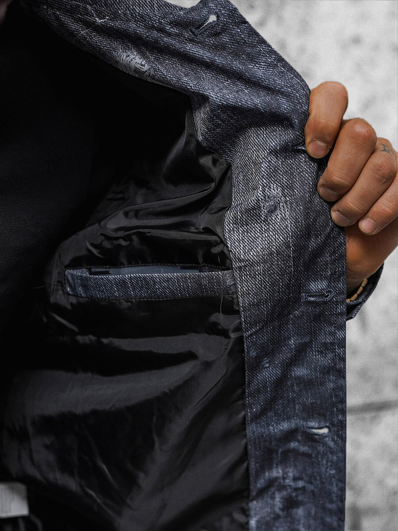 Chaqueta de hombre azul marino OZONEE O/3A178