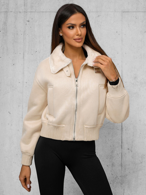 Chaqueta de mujer crudo OZONEE O/81326Z