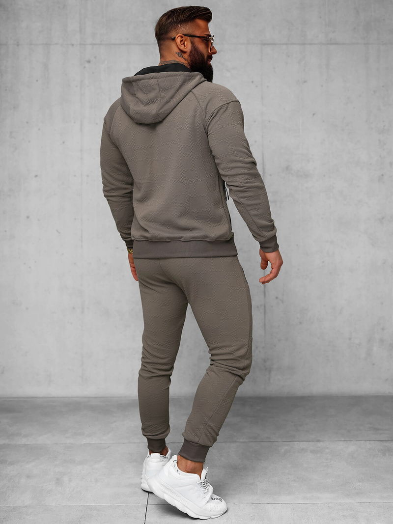 Chándal de hombre beige-gris OZONEE O/FF3705AB