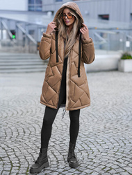 Chaqueta de mujer camel OZONEE JS/5M3189/84Z