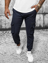 Pantalón chino jogger de hombre azul marino OZONEE NB/MP0201BS