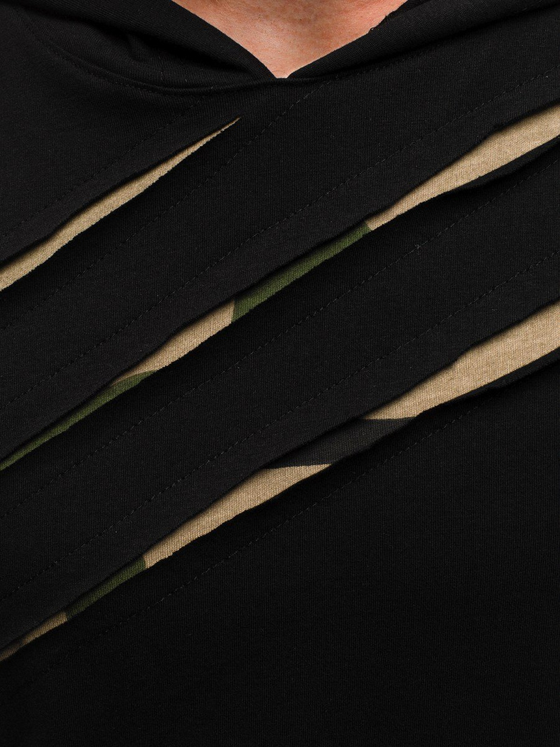 Camiseta de hombre camuflaje-negra OZONEE A/1185Z