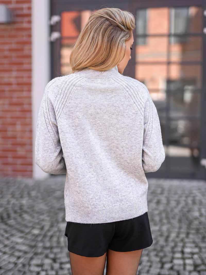 Suéter de mujer gris OZONEE JS/53B5201/2