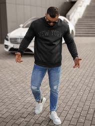 Sudadera de hombre negra OZONEE JS/8B1362/3