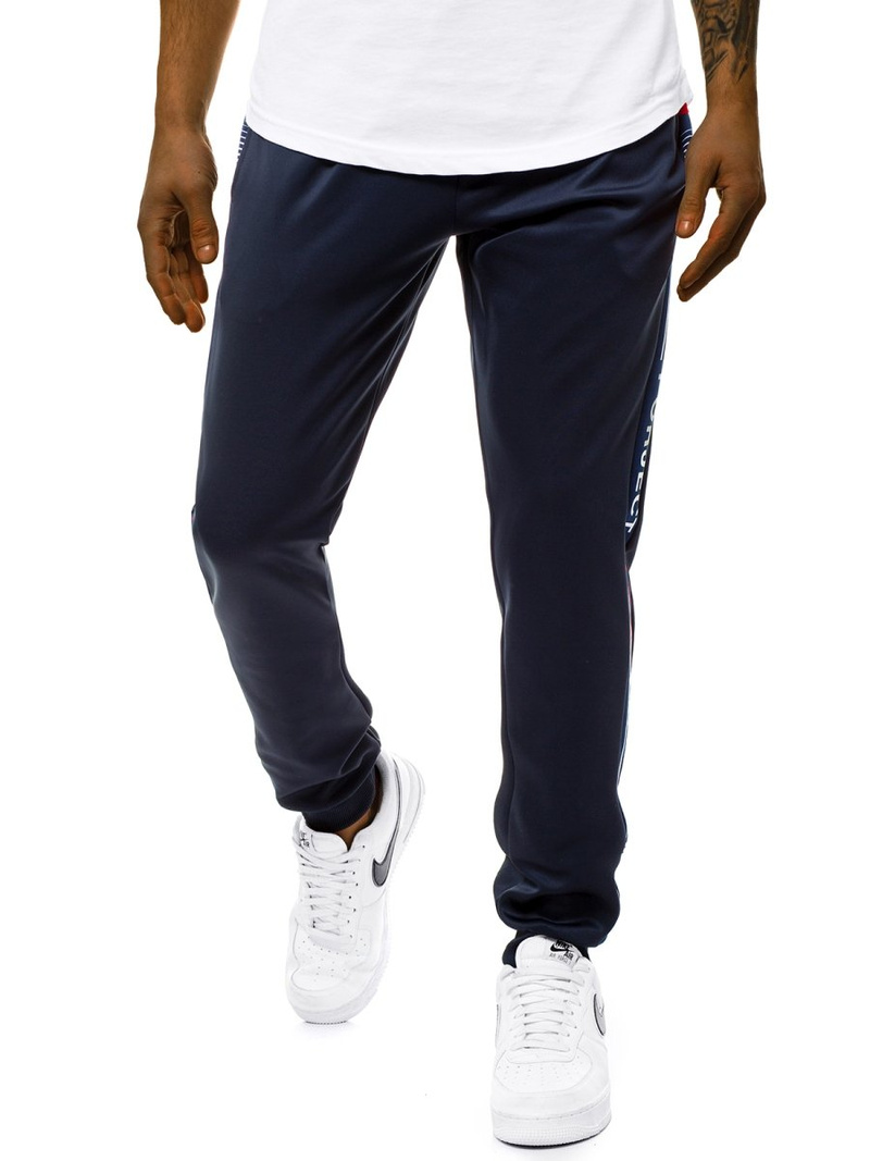 Pantalón de chándal de hombre azul marino OZONEE JS/AM120