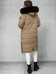 Chaqueta de mujer beige oscuro OZONEE O/W377