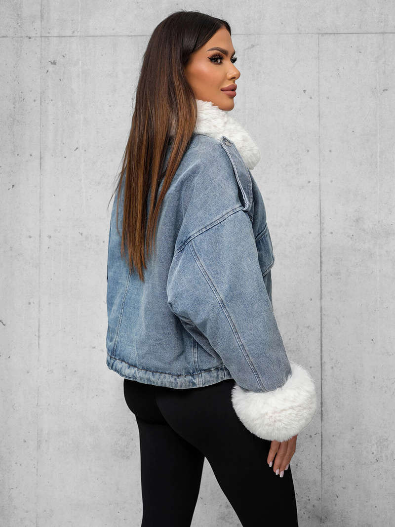 Chaqueta vaquera de mujer en azul OZONEE JS/11Z8219Z