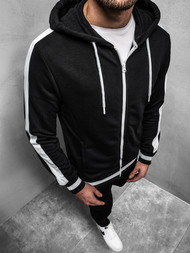 Sudadera de hombre negra OZONEE A/1009Z