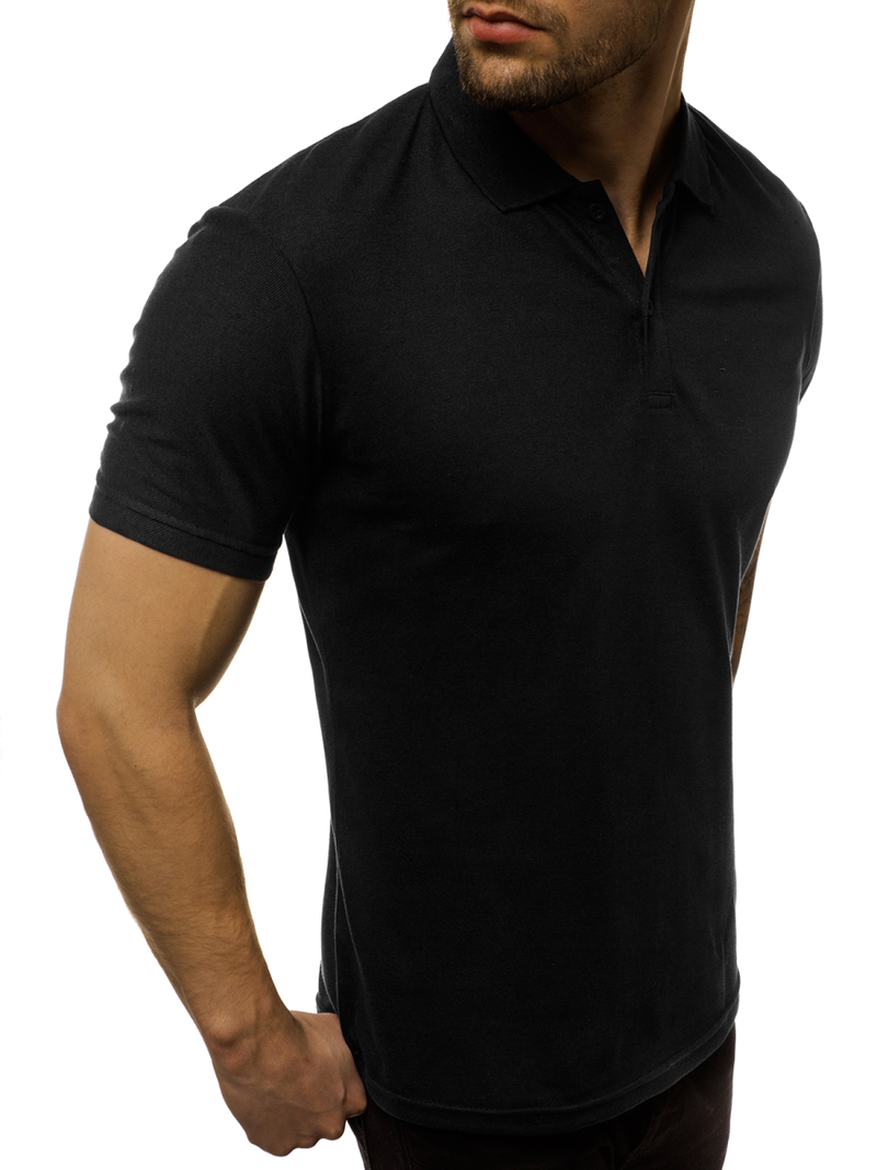 Polo de hombre negra OZONEE JS/GD01
