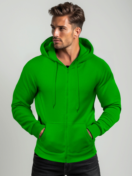 Sudadera de hombre verde OZONEE JS/2008