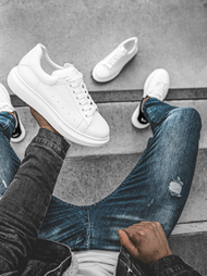 Sneakers de hombre blancos OZONEE B/2051