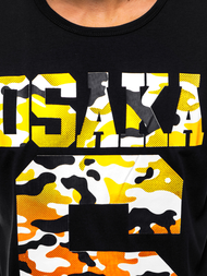 Camiseta de hombre negra OZONEE JS/KS1958