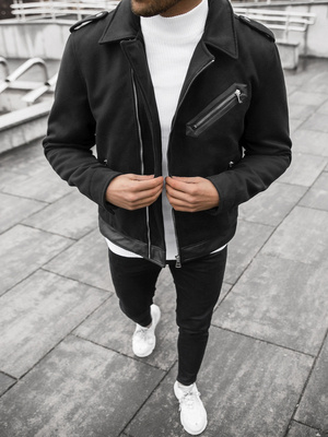 Chaqueta de hombre negra OZONEE JS/M15501