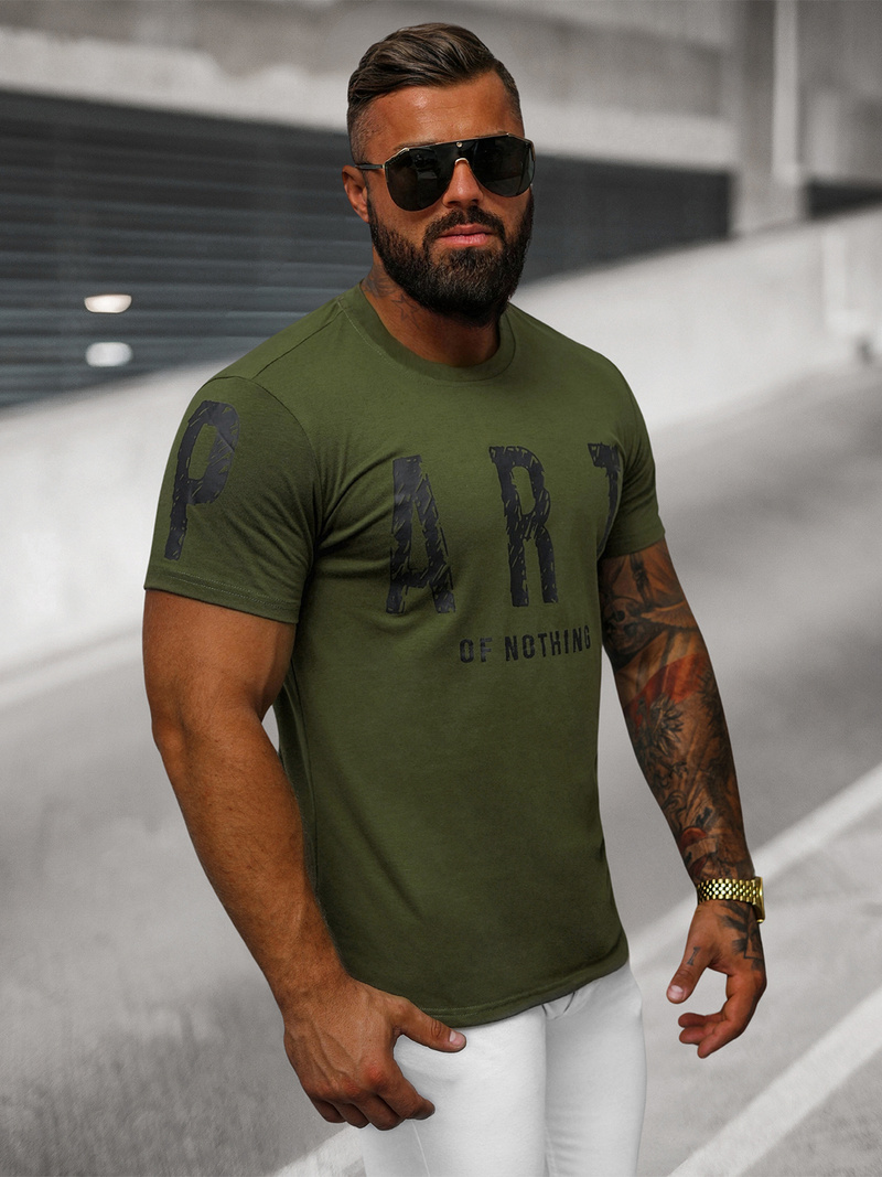 Camiseta de hombre verde OZONEE O/8T1263/29