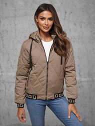 Chaqueta de mujer beige OZONEE JS/16M9085/84