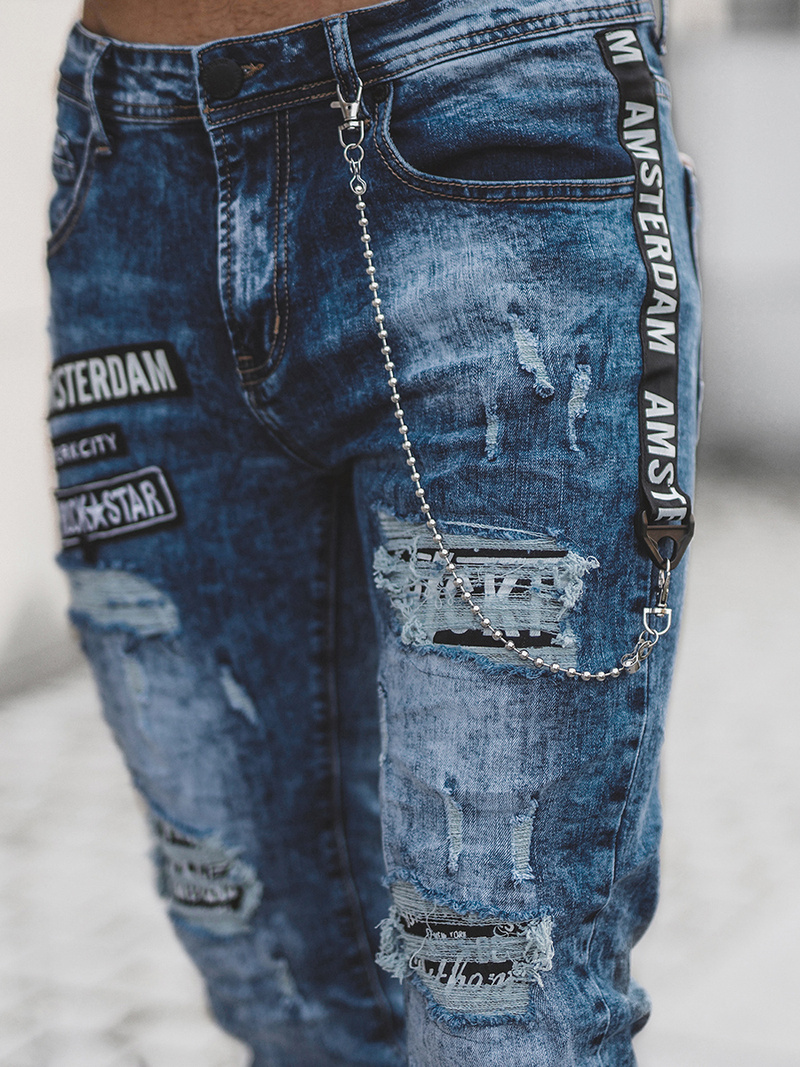 Vaqueros de hombre azul OZONEE O/E7752B