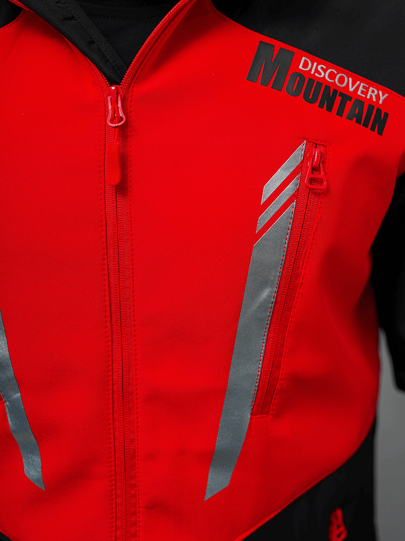 Chaqueta softshell de hombre negra-roja OZONEE JS/HH022/1CZ