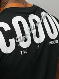 Camiseta de hombre negra OZONEE O/T1278/3