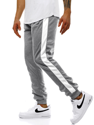 Pantalón de chándal de hombre blanco grisáceo OZONEE JS/JZ11008