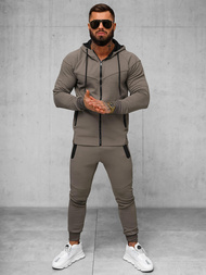 Chándal de hombre beige-gris OZONEE O/FF3705AB
