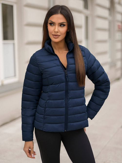 Chaqueta de mujer azul marino OZONEE JS/11Z8170