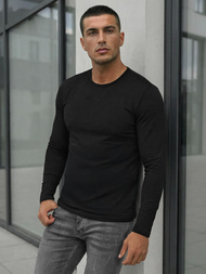 Camiseta de manga larga de hombre negra OZONEE JS/DB71/1